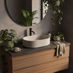 Umywalka nablatowa Rea Nicoletta Beige