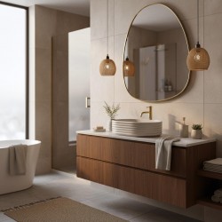 Umywalka nablatowa Rea Nicoletta Beige