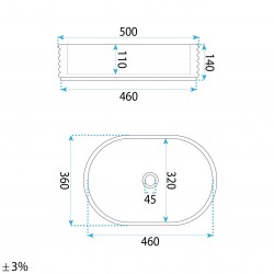 Umywalka nablatowa Rea Nicoletta Beige