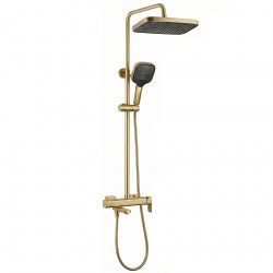 Zestaw Prysznicowy Rea Arlo Złoty Szczotkowany
