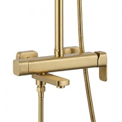 Zestaw Prysznicowy Rea Arlo Złoty Szczotkowany