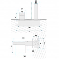 Bateria Umywalkowa Podtynkowa REA Arlo Czarna