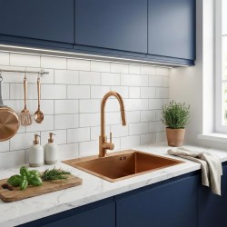 Zlewozmywak stalowy REA Leo 40 Miedź szczotkowana