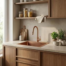 Zlewozmywak stalowy REA Leo 50 Miedź szczotkowana