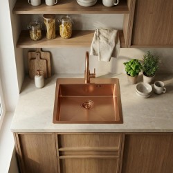 Zlewozmywak stalowy REA Leo 50 Miedź szczotkowana