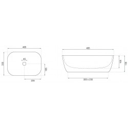 Umywalka nablatowa Rea Belinda Marrone Shiny