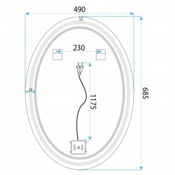 Lustro ścienne LED Marco 50x70 cm