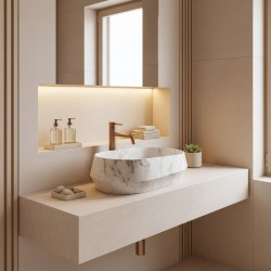 Umywalka nablatowa Rea Zoe Dune