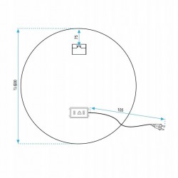 LUSTRO ŚCIENNE LED 60cm BAS P11240