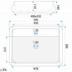 Umywalka nablatowa Rea Castel