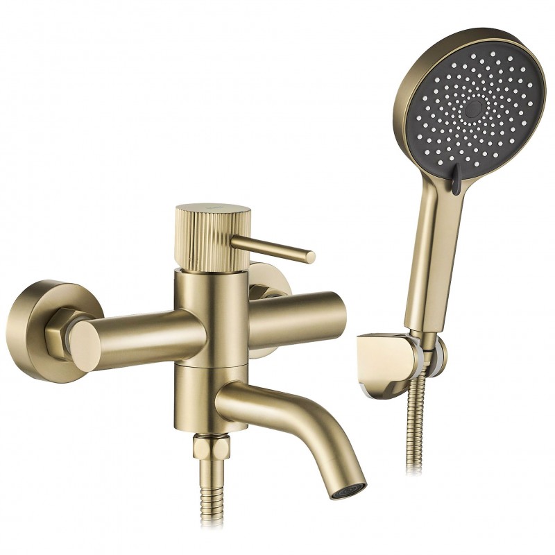 Bateria wannowa Rea Lungo Stripe Złota Szczotkowana