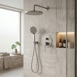 Zestaw natryskowy podtynkowy Rea Lungo Stripe Nikiel Szczotkowany + BOX