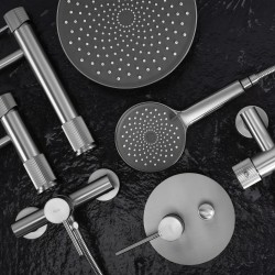 Zestaw natryskowy podtynkowy Rea Lungo Stripe Nikiel Szczotkowany + BOX