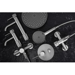 Bateria wannowa Rea Lungo Stripe Nikiel Szczotkowany