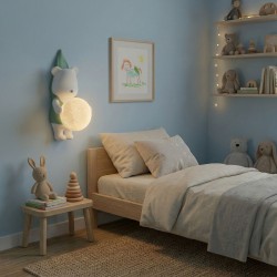 KINKIET ŚCIENNY MIŚ W KOSZULCE G169-1W NIEBIESKI