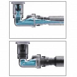 Syfon umywalkowy z korkiem klik-klak Rea Flow Złoty Szczotkowany