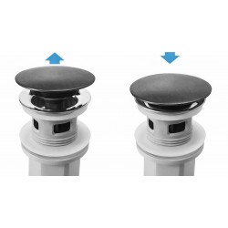 Syfon umywalkowy z korkiem klik-klak Rea Flow Tytan