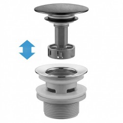 Syfon umywalkowy z korkiem klik-klak Rea Flow Tytan