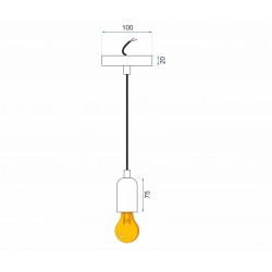 Lampa Sufitowa Wisząca Oprawka APP354-1CP CHROM