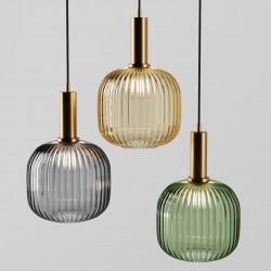 Lampa Sufitowa Wisząca Szklana APP462-1CP Zielona