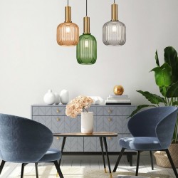 Lampa Sufitowa Wisząca Szklana APP462-1CP Zielona