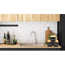 Zestaw 3 pojemników kuchennych Czarne 391890