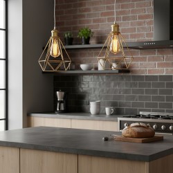 LAMPA WISZĄCA DIAMENT  392197 Jasno Złota