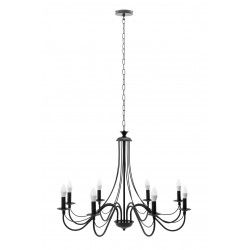 Lampa Sufitowa Wisząca Rustykalna APP648-8CP Czarna