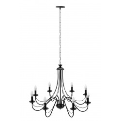 Lampa Sufitowa Wisząca Rustykalna APP648-8CP Czarna