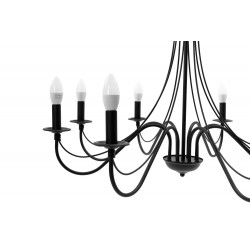 Lampa Sufitowa Wisząca Rustykalna APP648-8CP Czarna