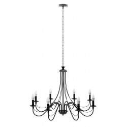 Lampa Sufitowa Wisząca Rustykalna APP648-8CP Czarna