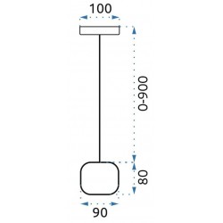 Lampa sufitowa wisząca w stylu loft  APP595-1CP Czarna