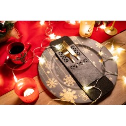 Pokrowiec na sztućce Świateczny 8 szt (KF357R x2)