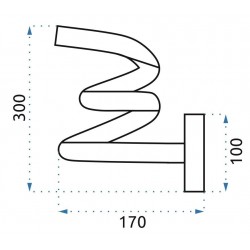 LAMPA ŚCIENNA KINKIET LED SPRING UP APP829-W Czarny MATT