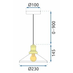 Lampa Wisząca APP1172-1CP Biała