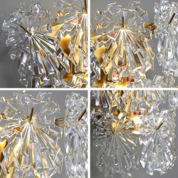 LAMPA KRYSZTAŁOWA WISZĄCA APP1198-4CP ZŁOTA