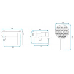Bateria Wannowa REA Veneta chrom