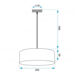 Lampa Wisząca APP1333-1CP BLACK GOLD