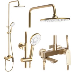 Zestaw Prysznicowy REA AVALON ZŁOTY SZCZOTKOWANY