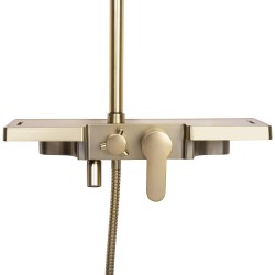 Zestaw  Natryskowy REA Bravo Złoty Szczotkowany