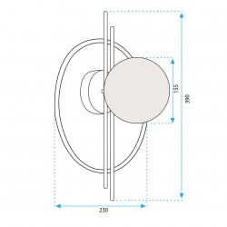 LAMPA ŚCIENNA KINKIET APP1436-W GOLD