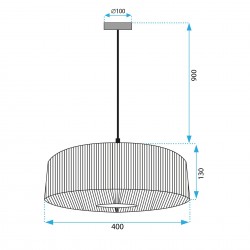 Lampa Wisząca Boho APP1294-1PC Beż
