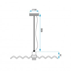 LAMPA SUFITOWA WISZĄCA APP1452-1CP Czarny