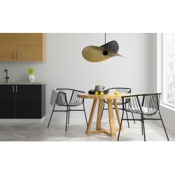 LAMPA SUFITOWA WISZĄCA APP1471-1CP czarna/złoto