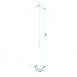 Lampa Stojąca Podłogowa LED APP1416-F Gold
