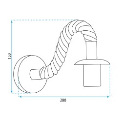 LAMPA ŚCIENNA KINKIET APP1466-1W