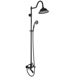 Zestaw Prysznicowy REA BERGAMO CZARNY PRZECIERANY