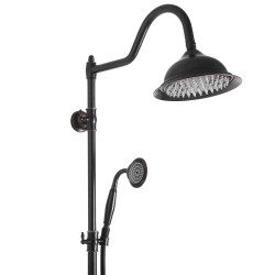 Zestaw Prysznicowy REA BERGAMO CZARNY PRZECIERANY