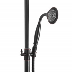 Zestaw Prysznicowy REA BERGAMO CZARNY PRZECIERANY