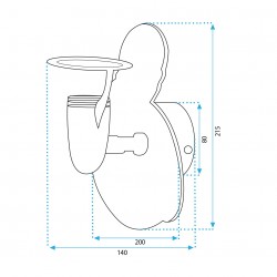 LAMPA ŚCIENNA KINKIET ŻÓŁTY PIRAT 4717